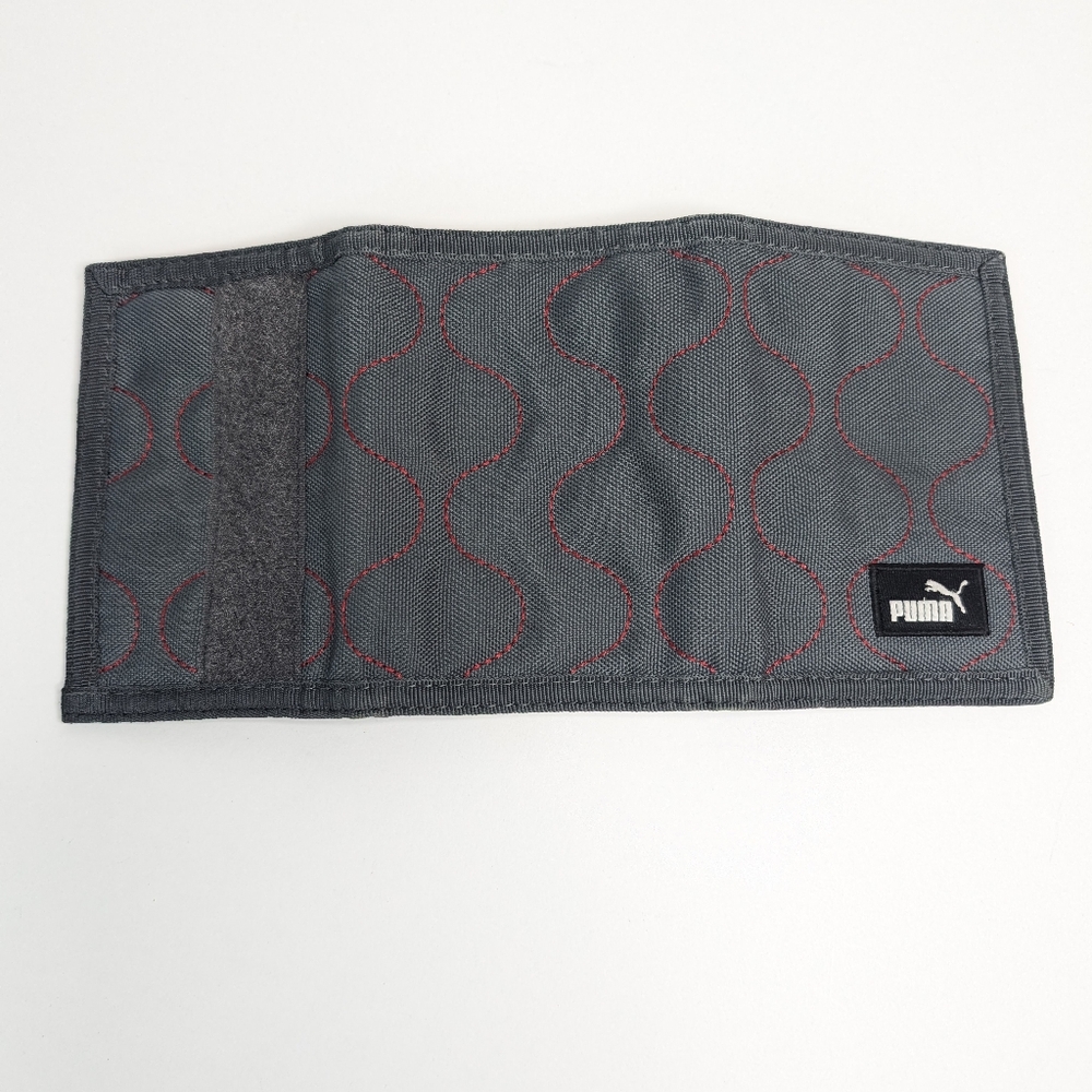 Puma Soft Grey Red Wallet Velcro Hook And Loop Mens One Size Retro - Picture 8 of 8